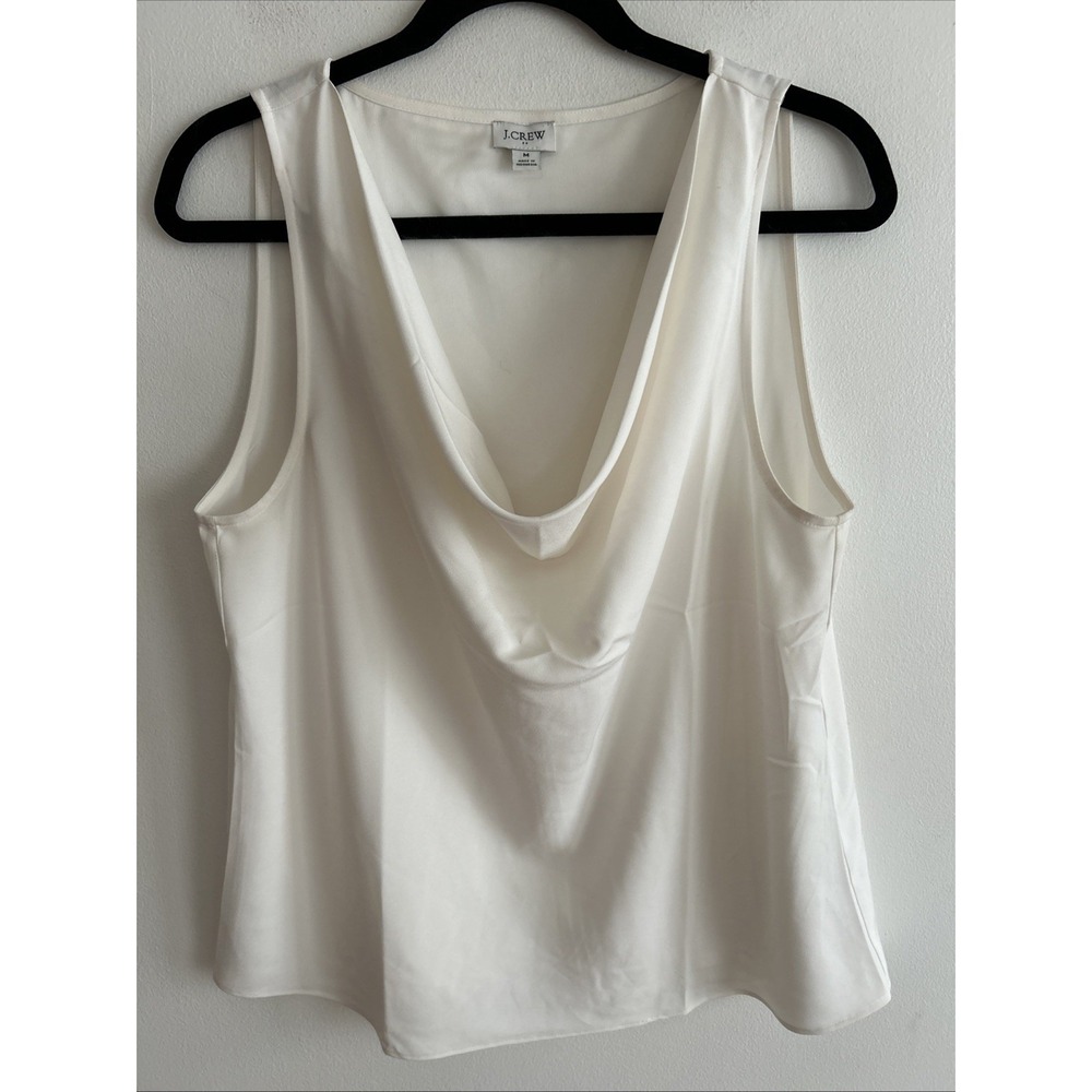 J. Crew Sleeveless Cowl Neck Top‎ Ivory Women's Size Medium